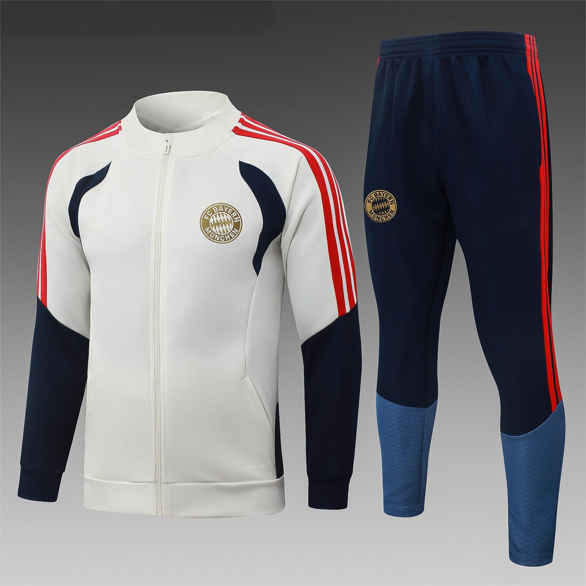 2026-27 Bayern Munich Beige Full Zip Training Suit Adults Or Children
