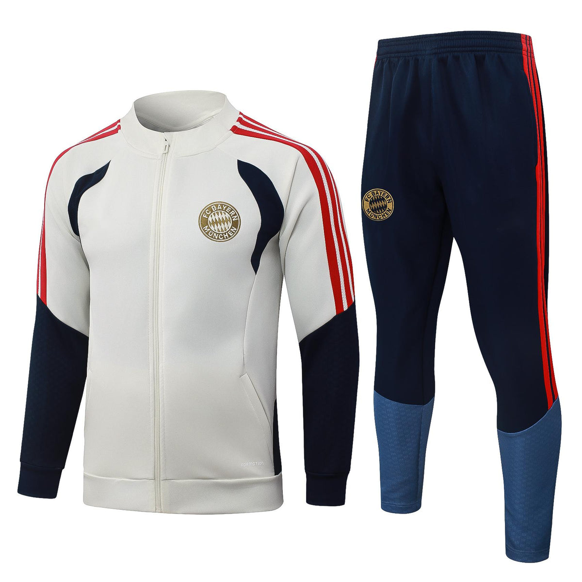 2026-27 Bayern Munich Beige Full Zip Training Suit Adults Or Children