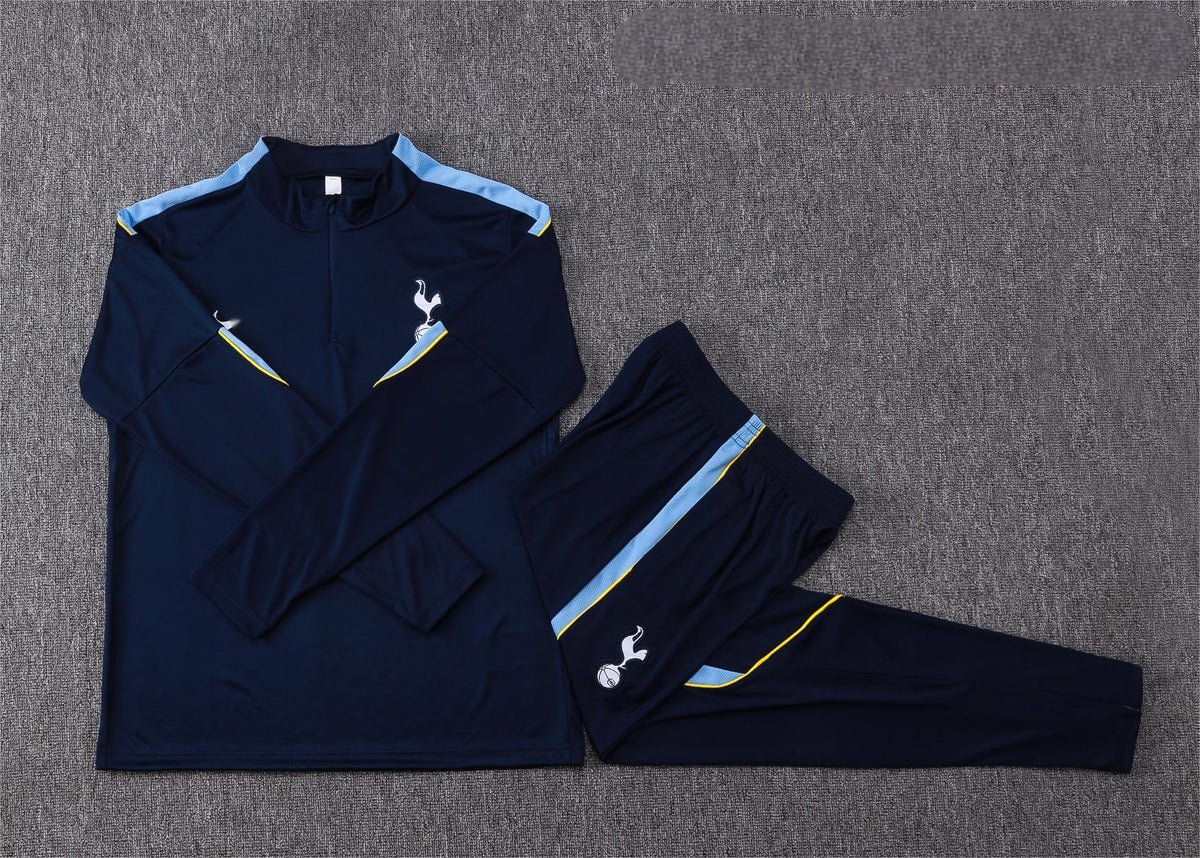 2026-27 Tottenham Hotspur Black Half Zip Training Suit Adults Or Children