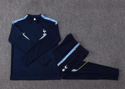 2026-27 Tottenham Hotspur Black Half Zip Training Suit Adults Or Children