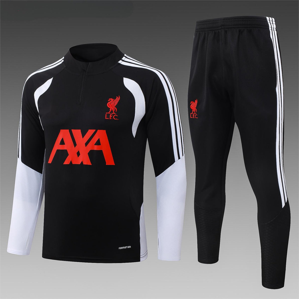 2026-27 Liverpool Black Half Zip Training Suit Adults Or Children