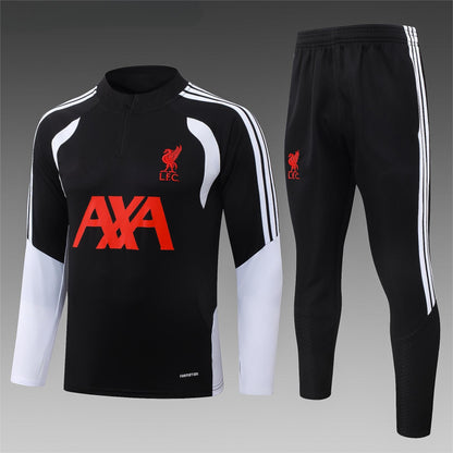 2026-27 Liverpool Black Half Zip Training Suit Adults Or Children