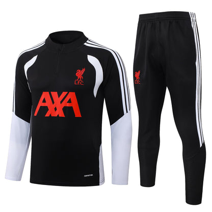 2026-27 Liverpool Black Half Zip Training Suit Adults Or Children
