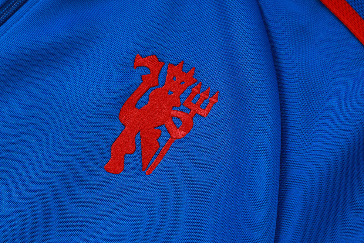 2026-27 Manchester United Color Blue Full Zip Training Suit Adults Or Children
