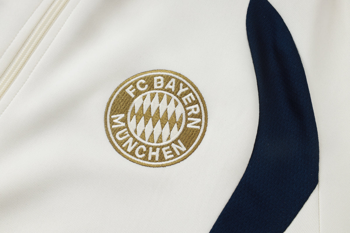 2026-27 Bayern Munich Beige Full Zip Training Suit Adults Or Children