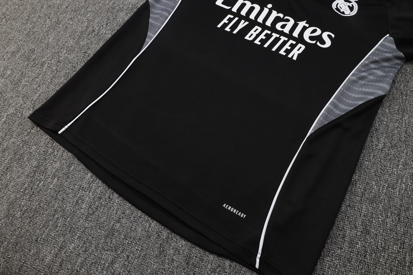 2025-26 Real Madrid Black training suit（White text)  Adults Or Children
