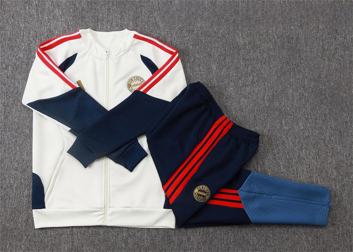 2026-27 Bayern Munich Beige Full Zip Training Suit Adults Or Children