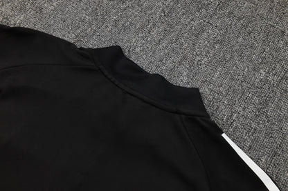 2025-26 Real Madrid Black training suit（White text)  Adults Or Children