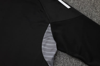 2025-26 Real Madrid Black training suit（White text)  Adults Or Children