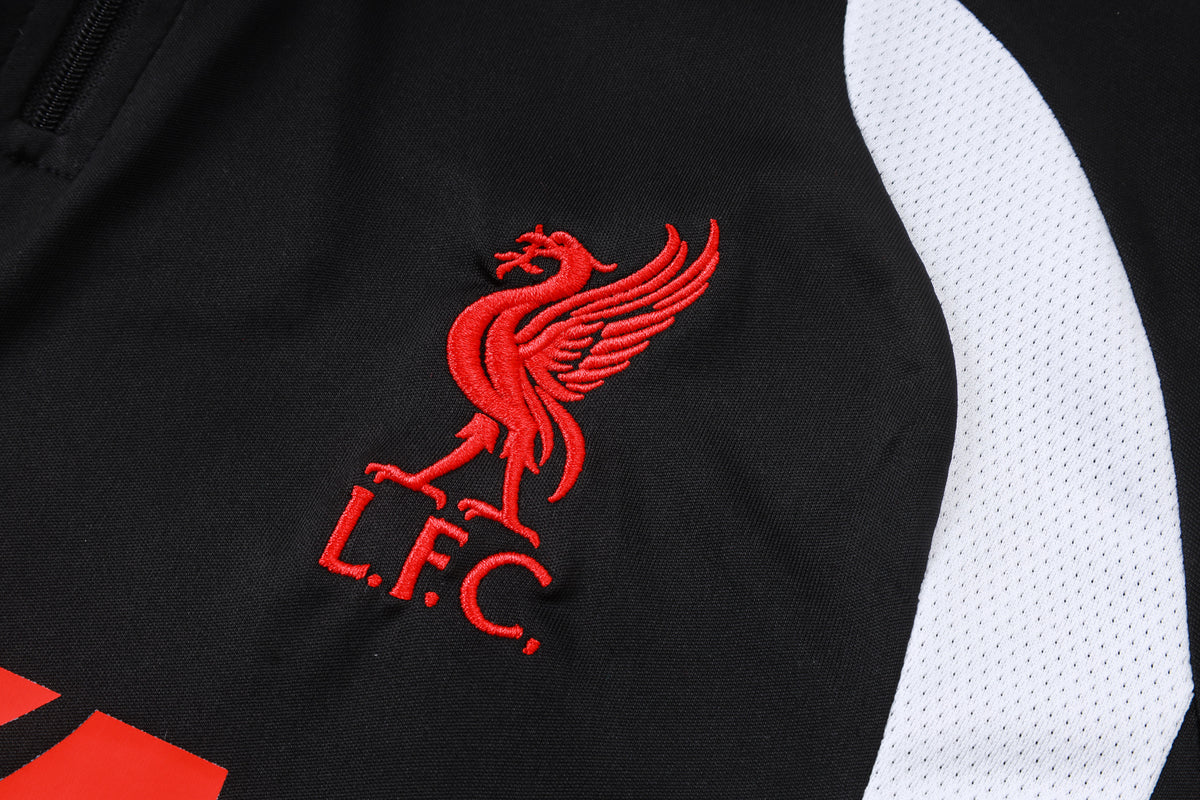 2026-27 Liverpool Black Half Zip Training Suit Adults Or Children
