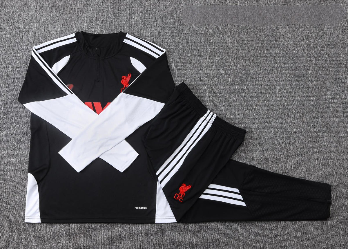 2026-27 Liverpool Black Half Zip Training Suit Adults Or Children