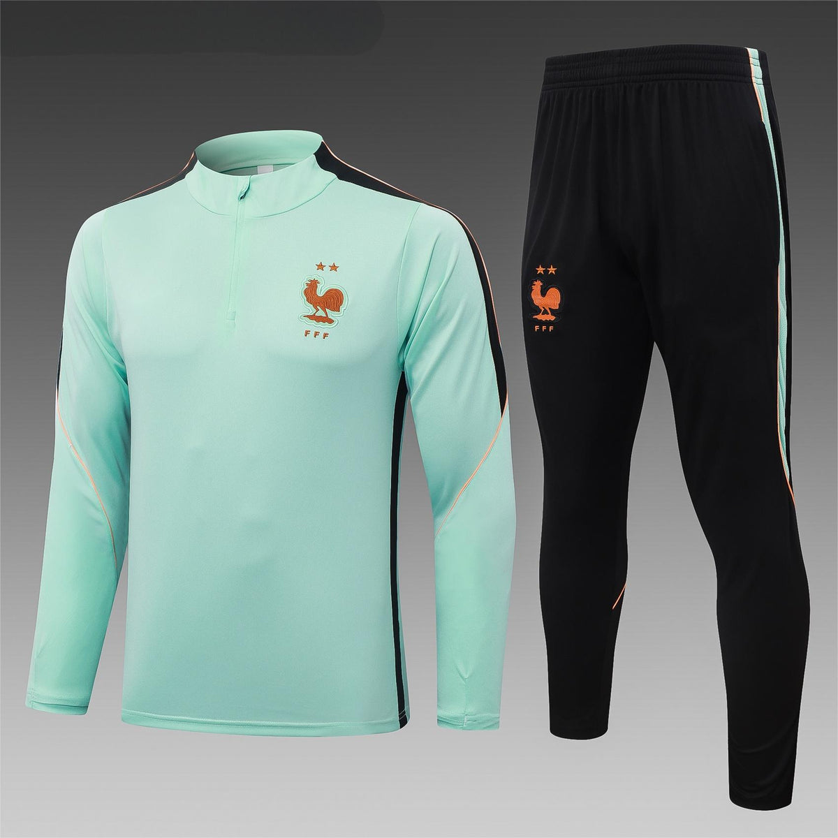 2026 France Green Half Zip Training Suit Adults Or Children