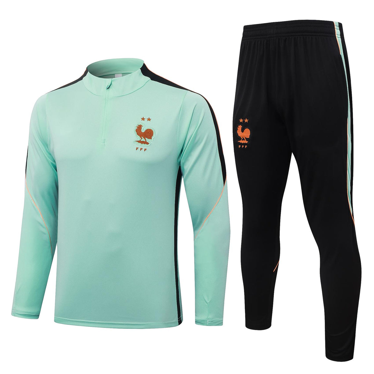 2026 France Green Half Zip Training Suit Adults Or Children