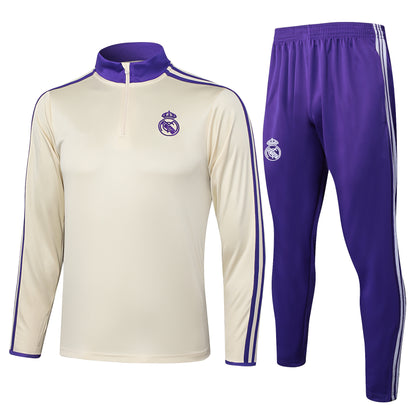 2023-24 Paris Saint-Germain PSG BEIGE Trainingsanzug-Set