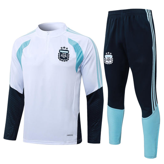 2026 Argentina White Half Zip Training Suit Adults Or Children
