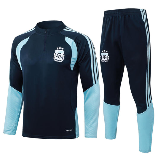 2026 Argentina Sapphire Blue Half Zip Training Suit Adults Or Children
