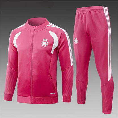 2026-27 Real Madrid Pink Full Zip Training Suit Adults Or Children