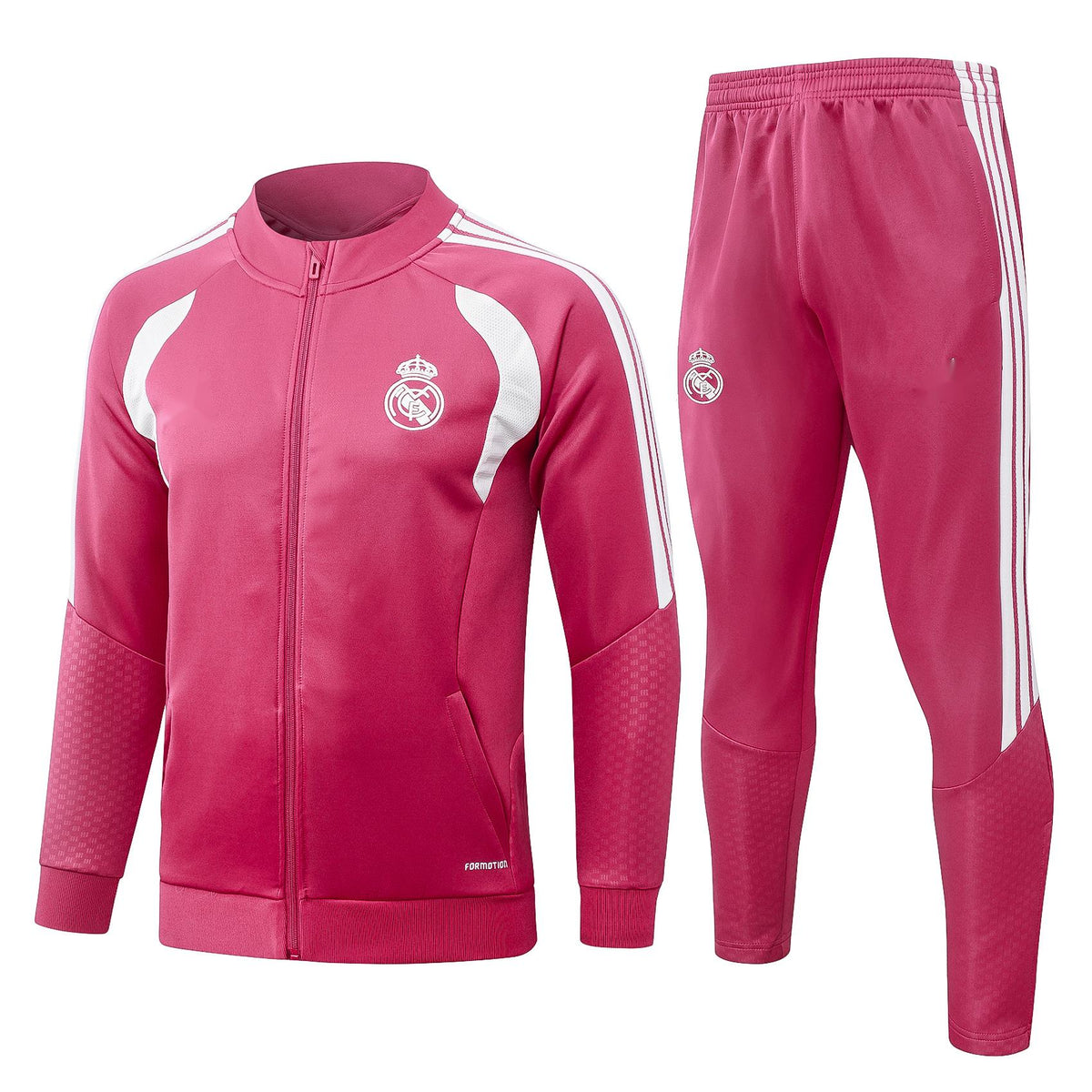 2026-27 Real Madrid Pink Full Zip Training Suit Adults Or Children