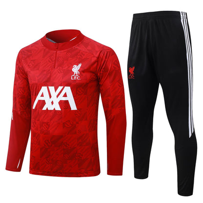 2026-27 Liverpool Red Inkjet Half Zip Training Suit Adults Or Children
