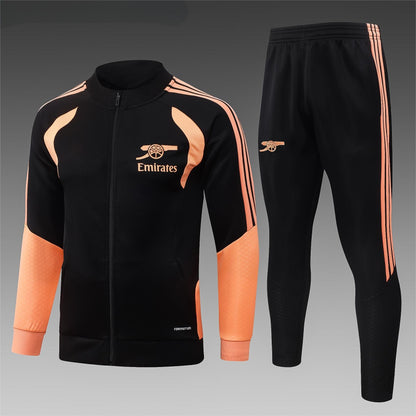 2026-27 Arsenal Black Orange Full Zip Training Suit Adults Or Children