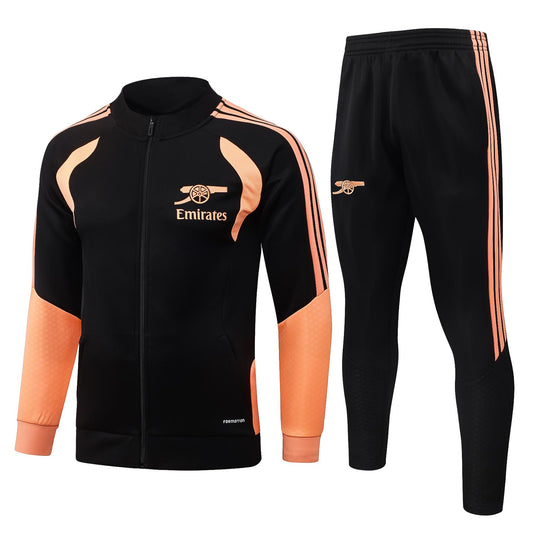2026-27 Arsenal Black Orange Full Zip Training Suit Adults Or Children