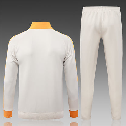 2026-27 Bayern Munich Beige Orange Full Zip Training Suit Adults Or Children