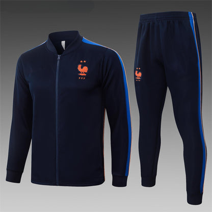 2026 France Navy Blue Full Zip Training Suit Adults Or Children