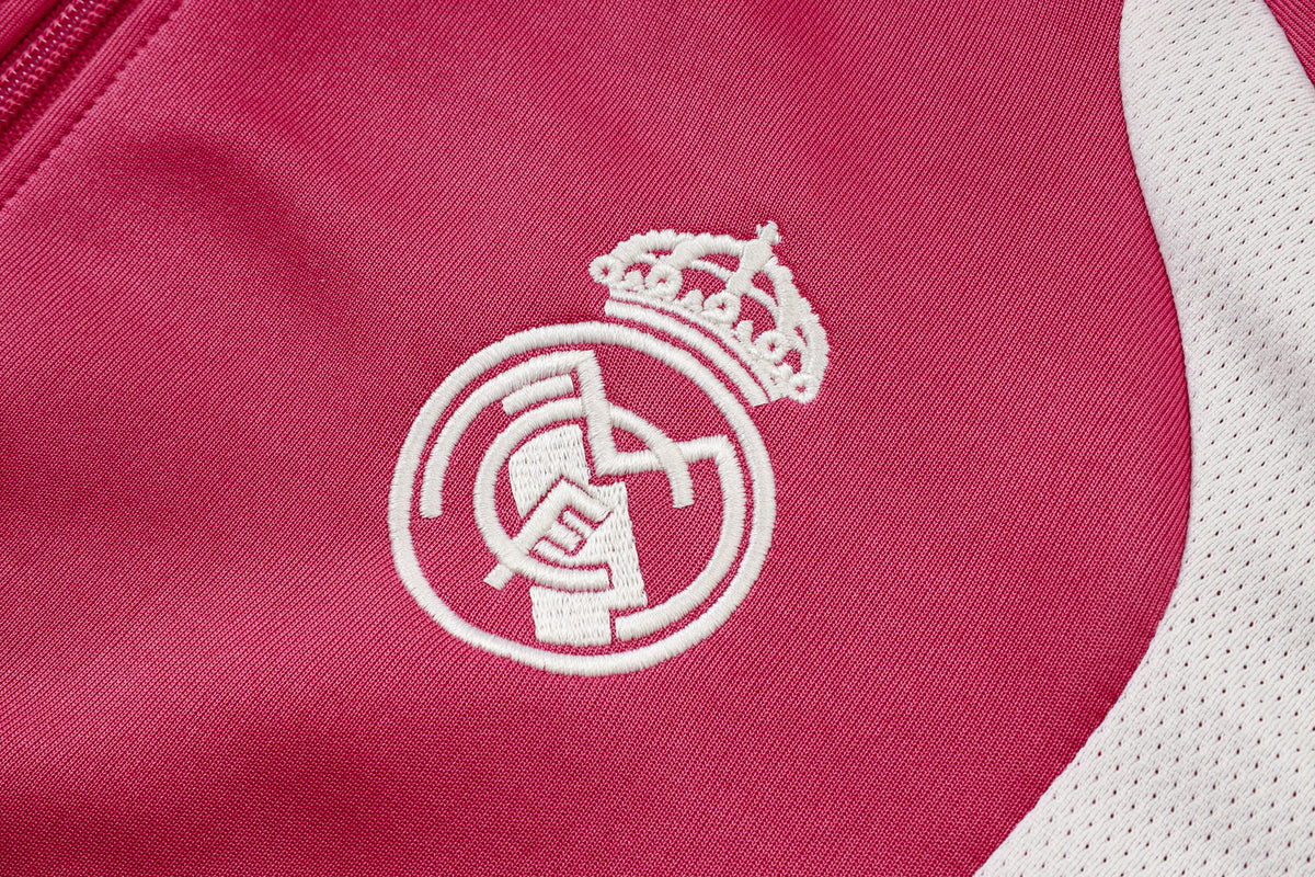 2026-27 Real Madrid Pink Full Zip Training Suit Adults Or Children