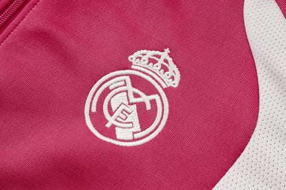2026-27 Real Madrid Pink Full Zip Training Suit Adults Or Children