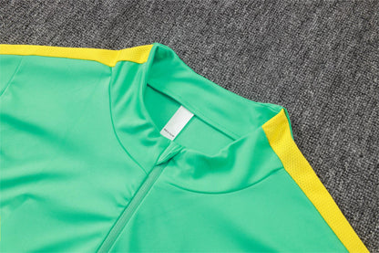 2026 Brazil Light Green Half Zip Training Suit Adults Or Children
