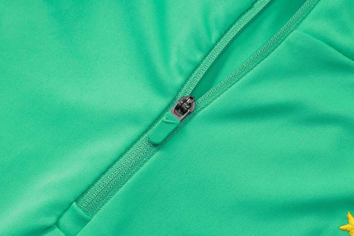 2026 Brazil Light Green Half Zip Training Suit Adults Or Children
