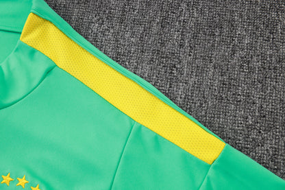 2026 Brazil Light Green Half Zip Training Suit Adults Or Children