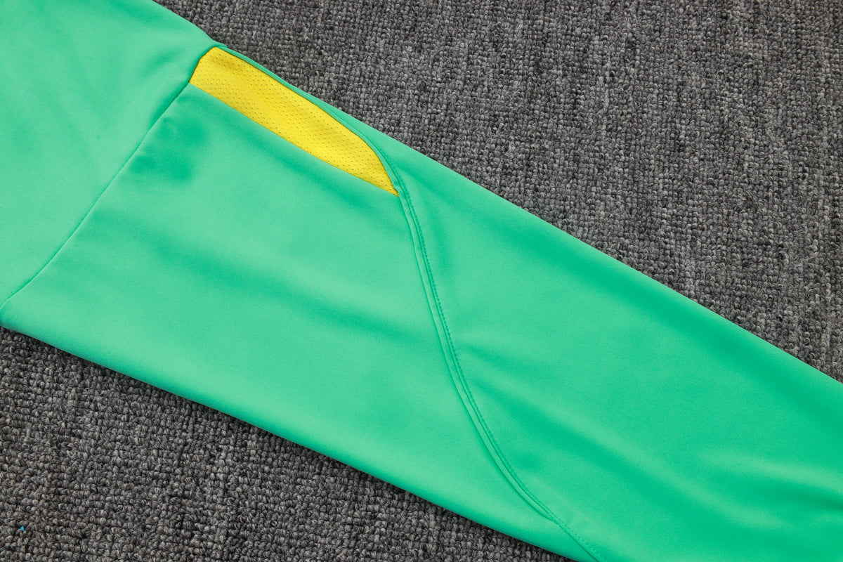 2026 Brazil Light Green Half Zip Training Suit Adults Or Children