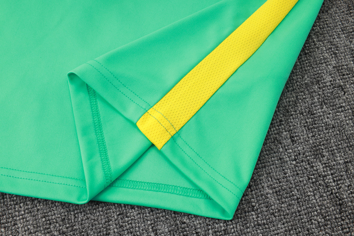 2026 Brazil Light Green Half Zip Training Suit Adults Or Children