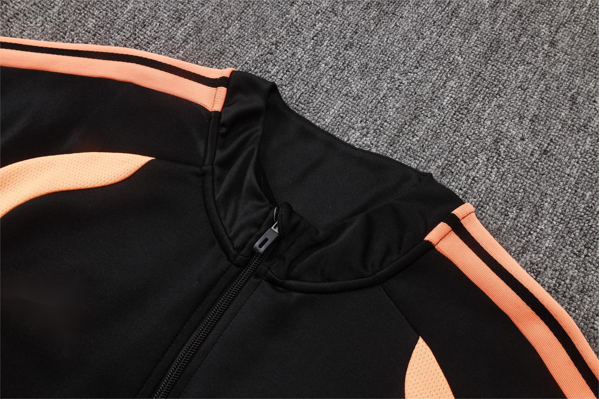 2026-27 Arsenal Black Orange Full Zip Training Suit Adults Or Children