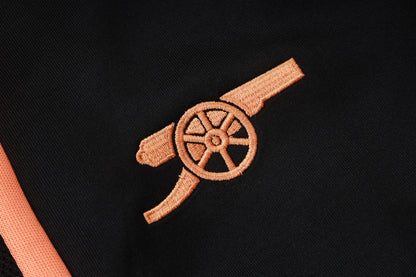 2026-27 Arsenal Black Orange Full Zip Training Suit Adults Or Children