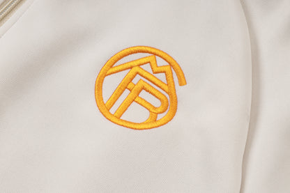 2026-27 Bayern Munich Beige Orange Full Zip Training Suit Adults Or Children