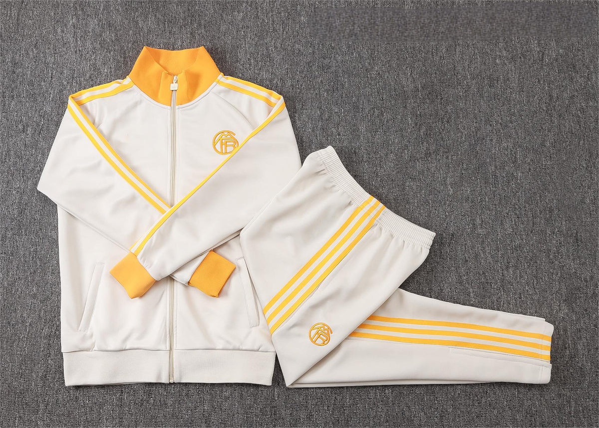 2026-27 Bayern Munich Beige Orange Full Zip Training Suit Adults Or Children