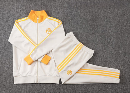 2026-27 Bayern Munich Beige Orange Full Zip Training Suit Adults Or Children