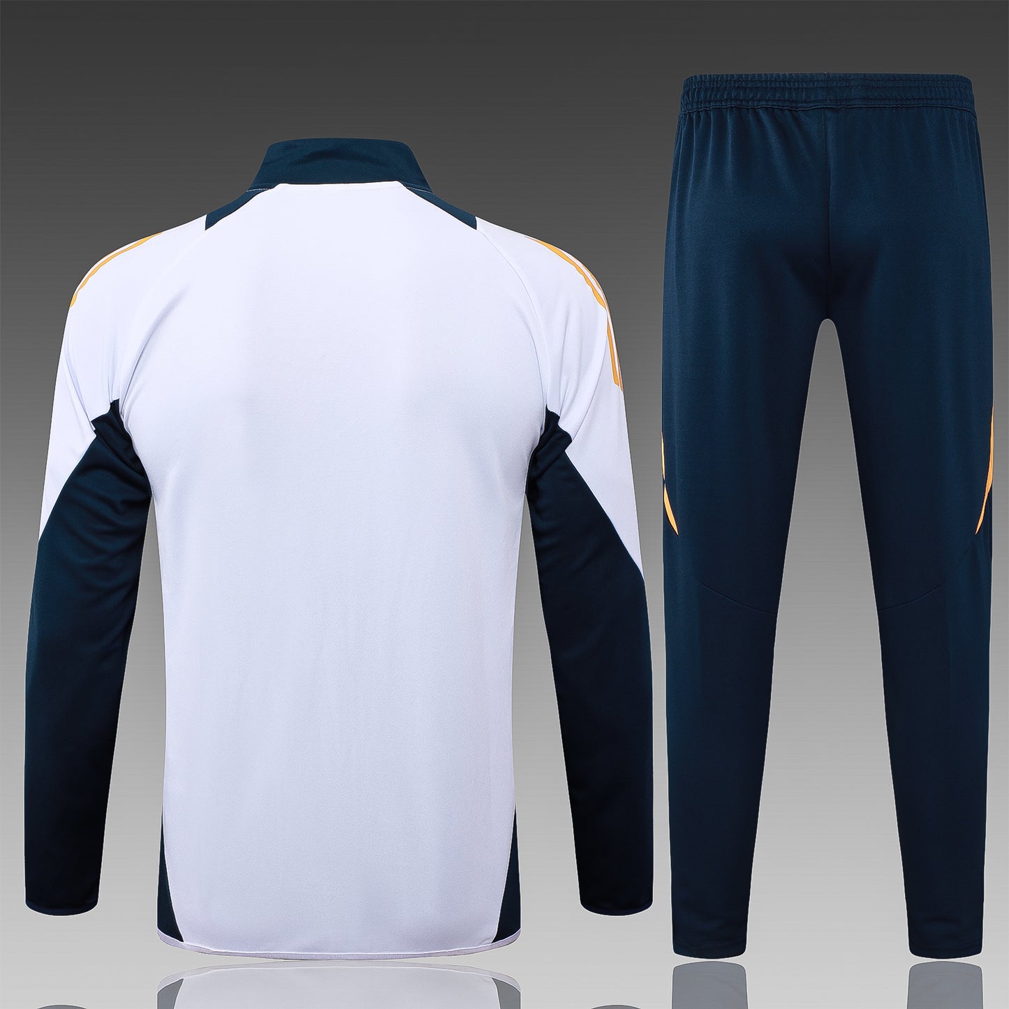 2024-25 Real Madrid White Training Suit Kit Long zipper S-2XL