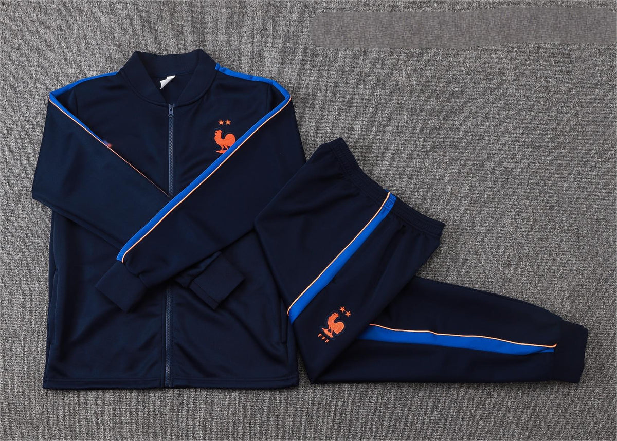 2026 France Navy Blue Full Zip Training Suit Adults Or Children