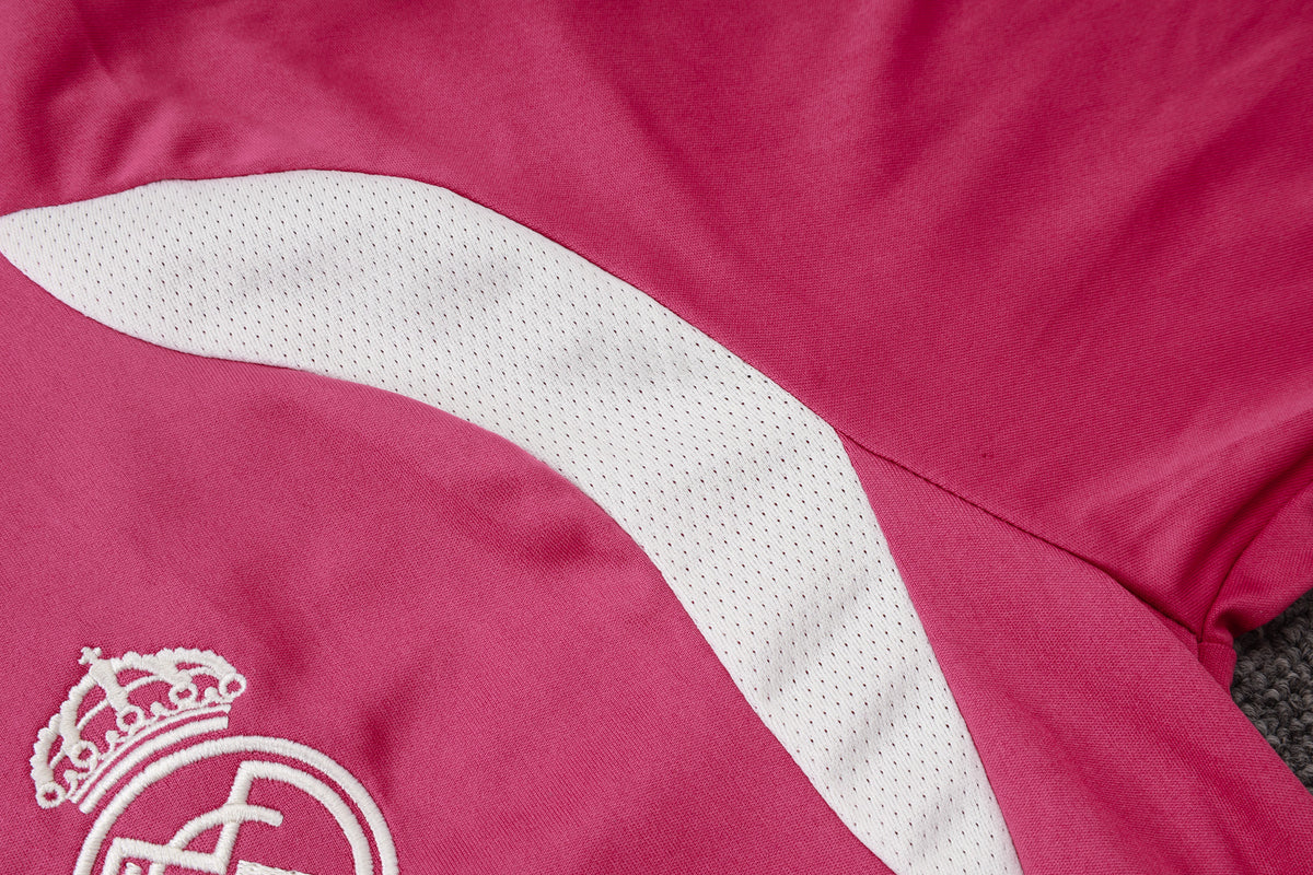 2026-27 Real Madrid Pink Half Zip Training Suit Adults Or Children