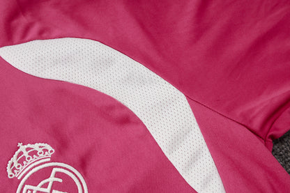 2026-27 Real Madrid Pink Half Zip Training Suit Adults Or Children