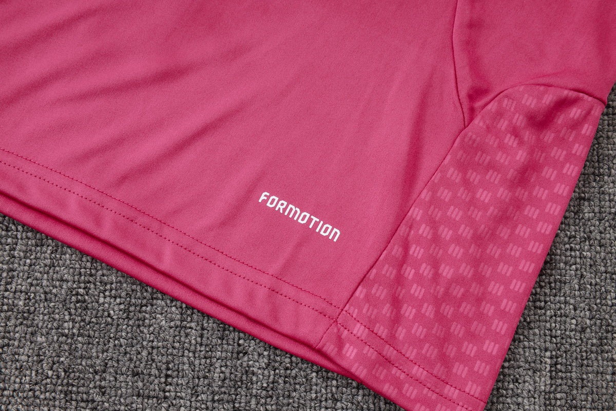 2026-27 Real Madrid Pink Half Zip Training Suit Adults Or Children