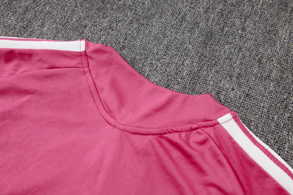 2026-27 Real Madrid Pink Half Zip Training Suit Adults Or Children