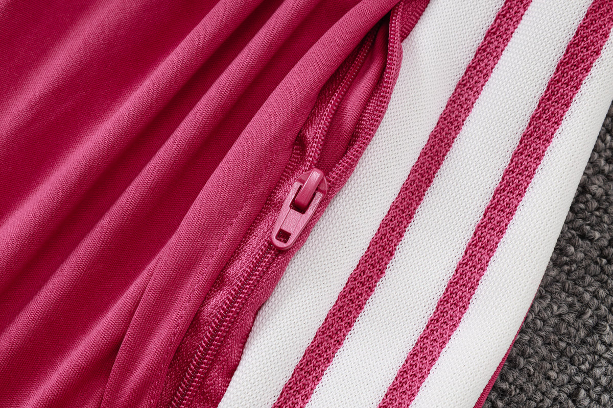 2026-27 Real Madrid Pink Half Zip Training Suit Adults Or Children