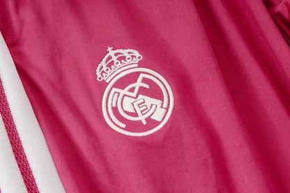2026-27 Real Madrid Pink Half Zip Training Suit Adults Or Children