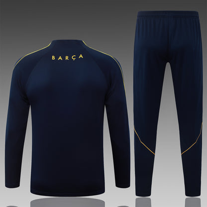 2026-27 Barcelona Blue Half Zip Training Suit Adults Or Children