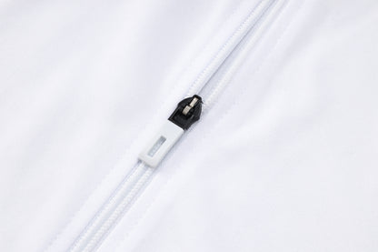 2024-25 Real Madrid White Training Suit Kit Long zipper S-2XL