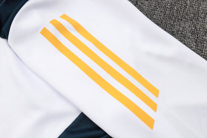 2024-25 Real Madrid White Training Suit Kit Long zipper S-2XL